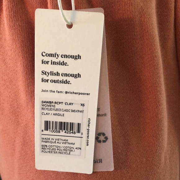 Richer Poorer Raya Recycled Fleece Sweatpant Joggers - Picture 6 of 9